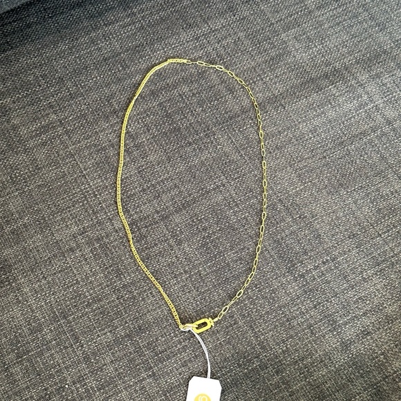 NWT Gorjana Gold Plated Dylan Dual Link Chain Necklace - Picture 4 of 4